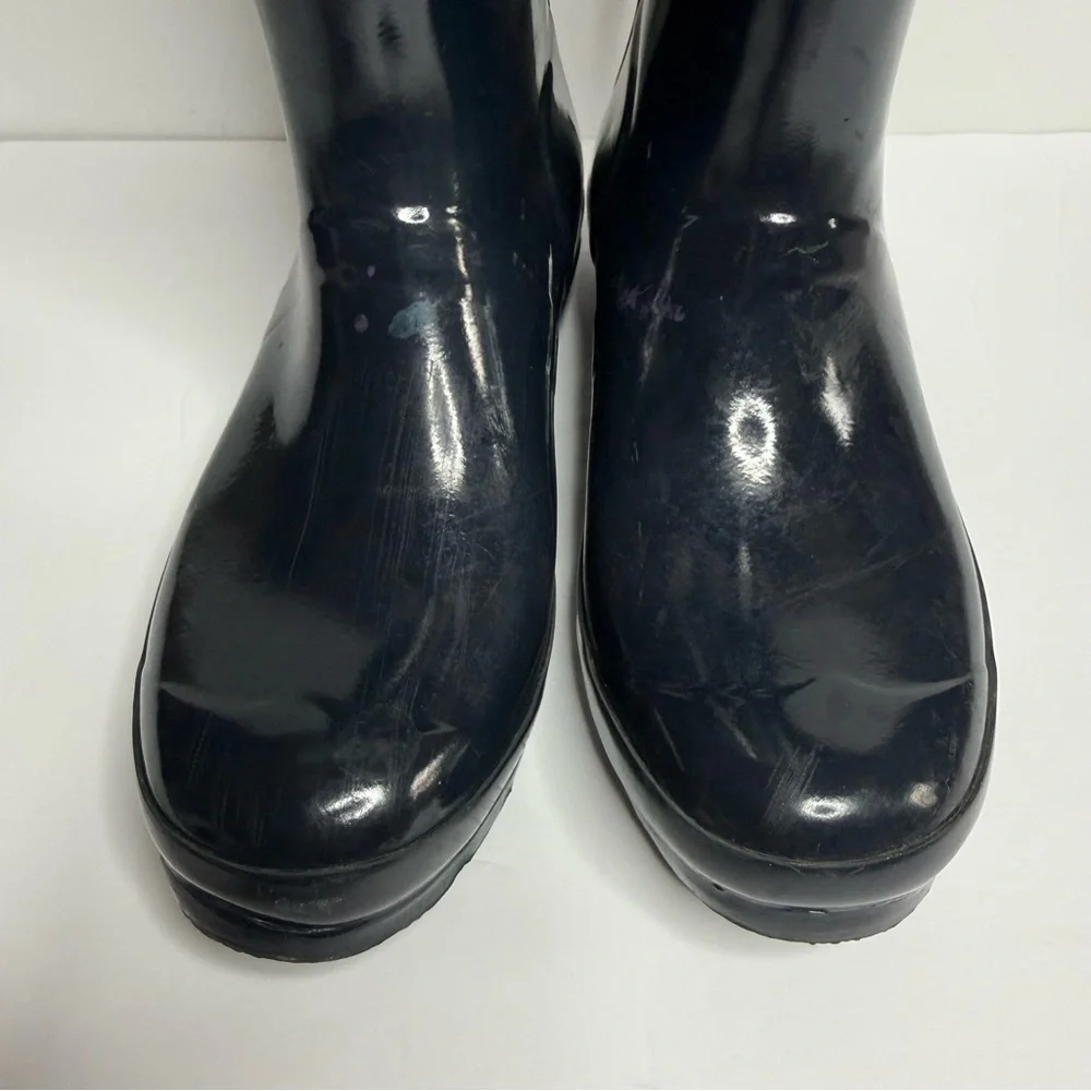 Hunter Glossy Rain Tall Boots Girl Size 6